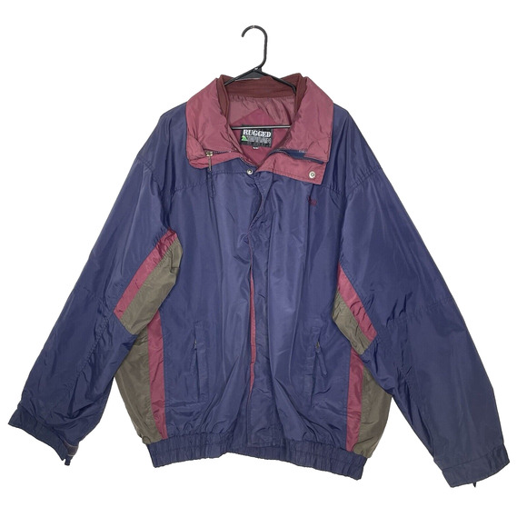 rugged terrain Other - Vintage Rugged Terrain Mens Windbreaker XL Colorblock Retro 80s Sportswear